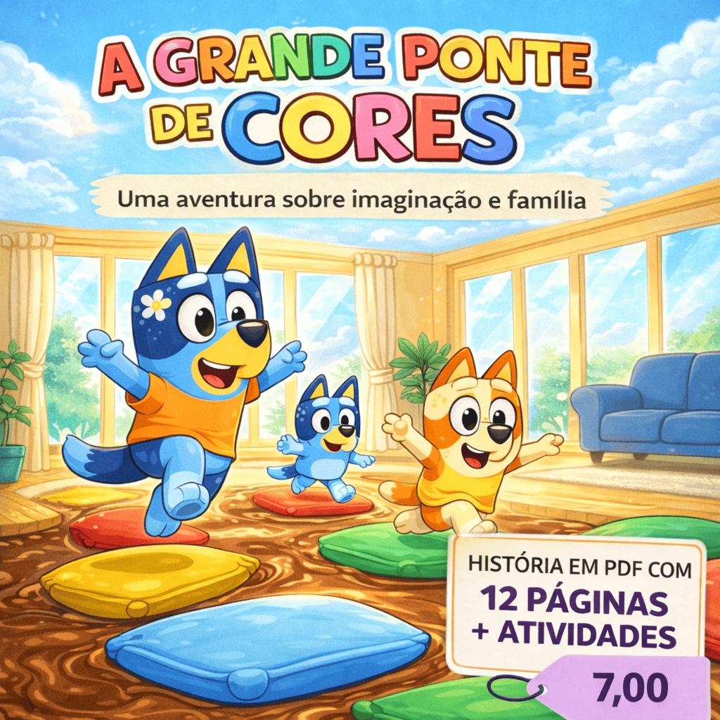 A Grande Ponte de Cores | Mockup do Livro e Atividades